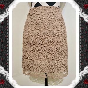 Willi Smith Crochet Overlay Skirt